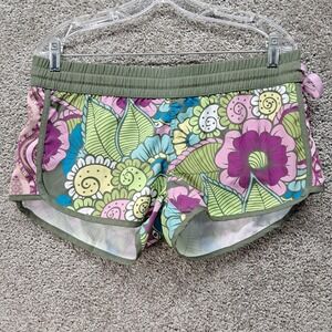 Wave Life Womens Floral Paisley Board Shorts Green Multi Color Size LG